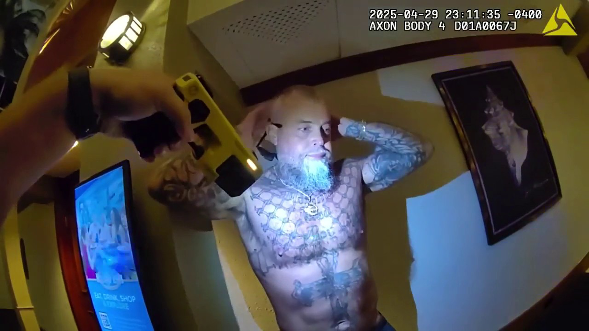 James Farthing was arrested after he kicked a deputy.