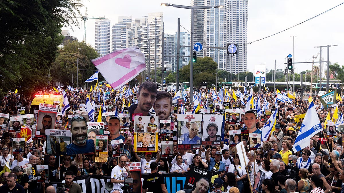 protestors take to streets in Tel Aviv calling for hostage return