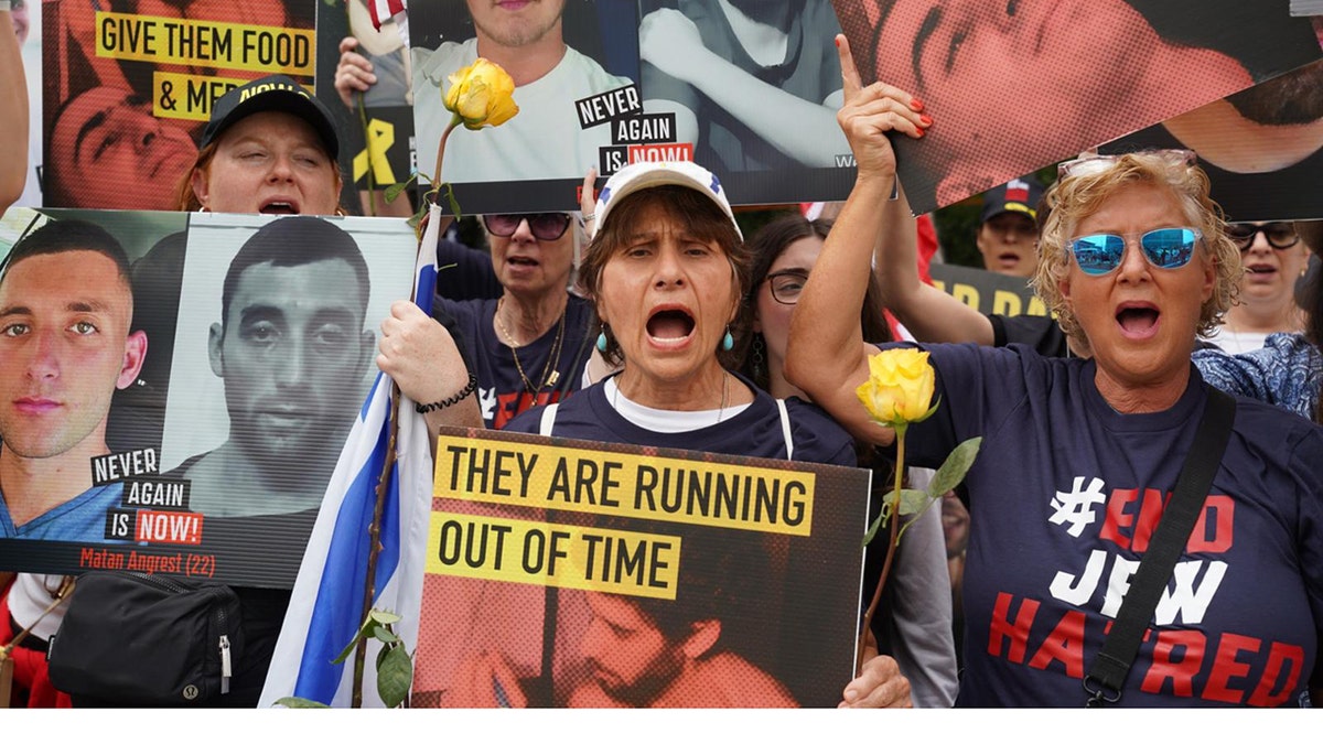 Protesters rallied near the United Nations, demanding immediate medical care and the release of hostages held by Hamas.