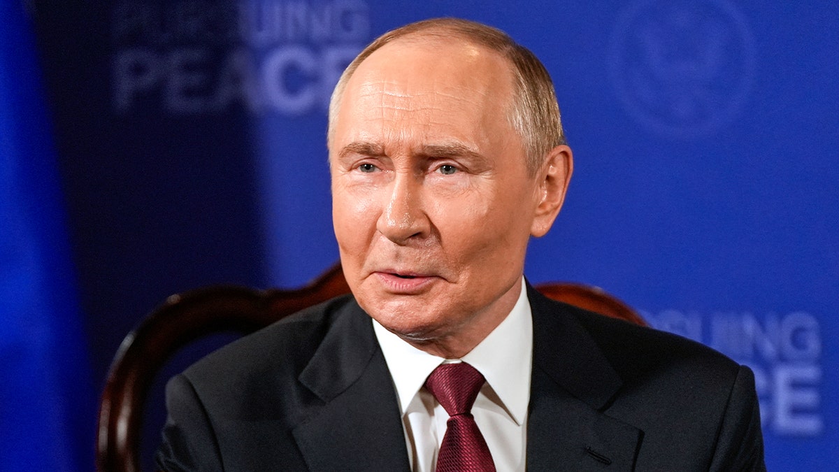 Putin speaks while meeting Trump in Alaska