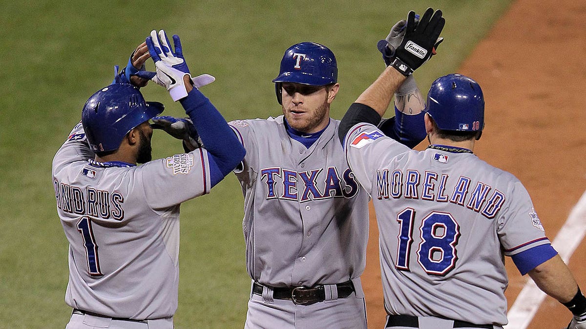 Elvis Andrus, Josh Hamilton, Mitch Moreland