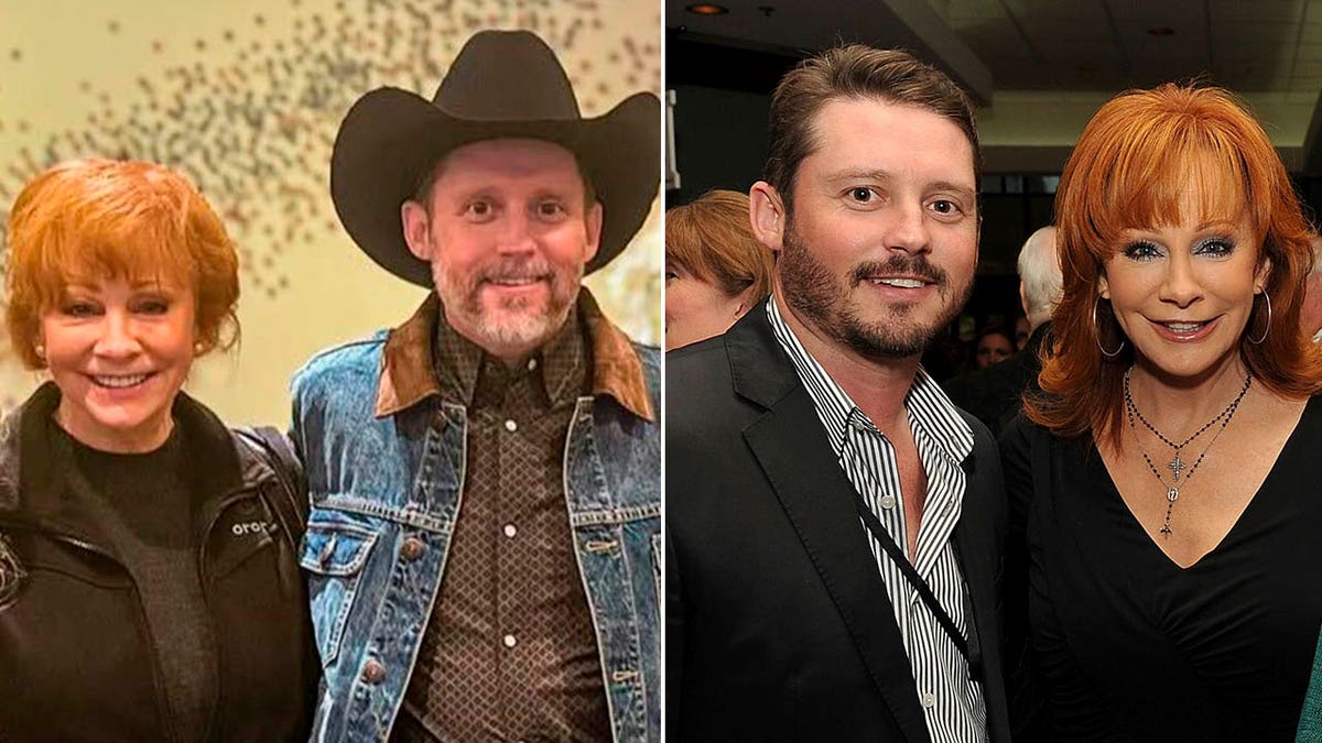 A split of Brandon Blackstock with Reba McEntire.