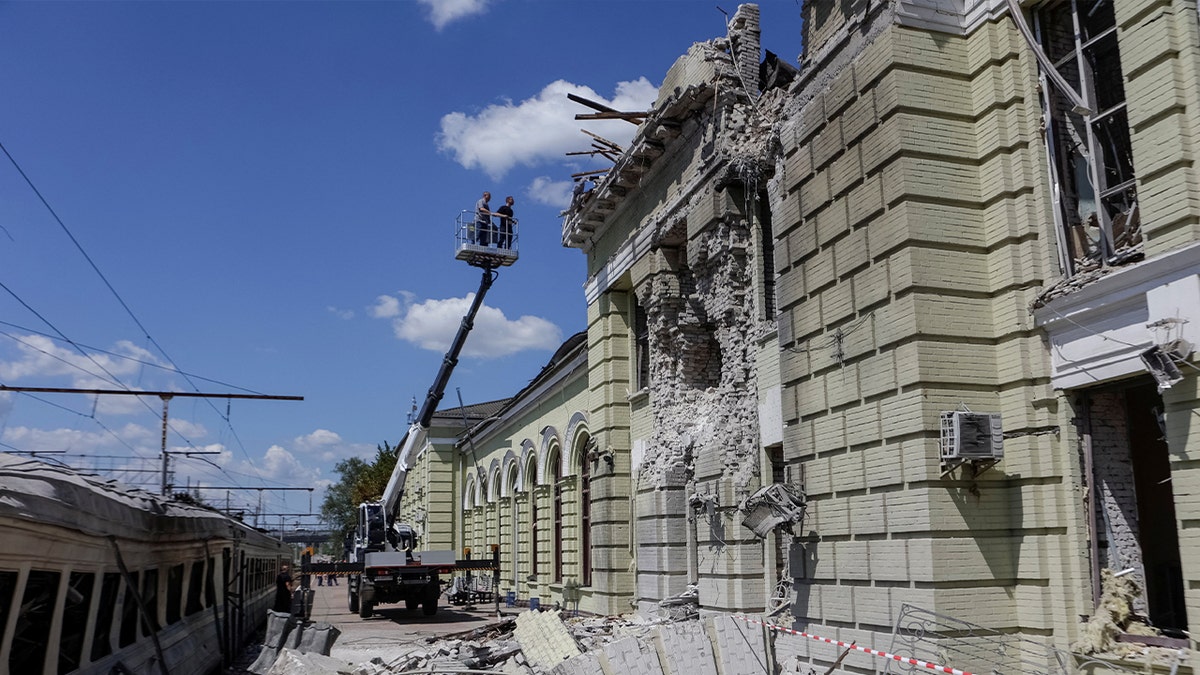 Russian drone strike on Lozova, Kharkiv region, Ukraine, August 5
