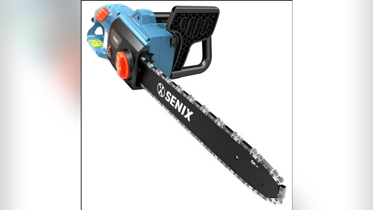 Trim trees with this corded saw.