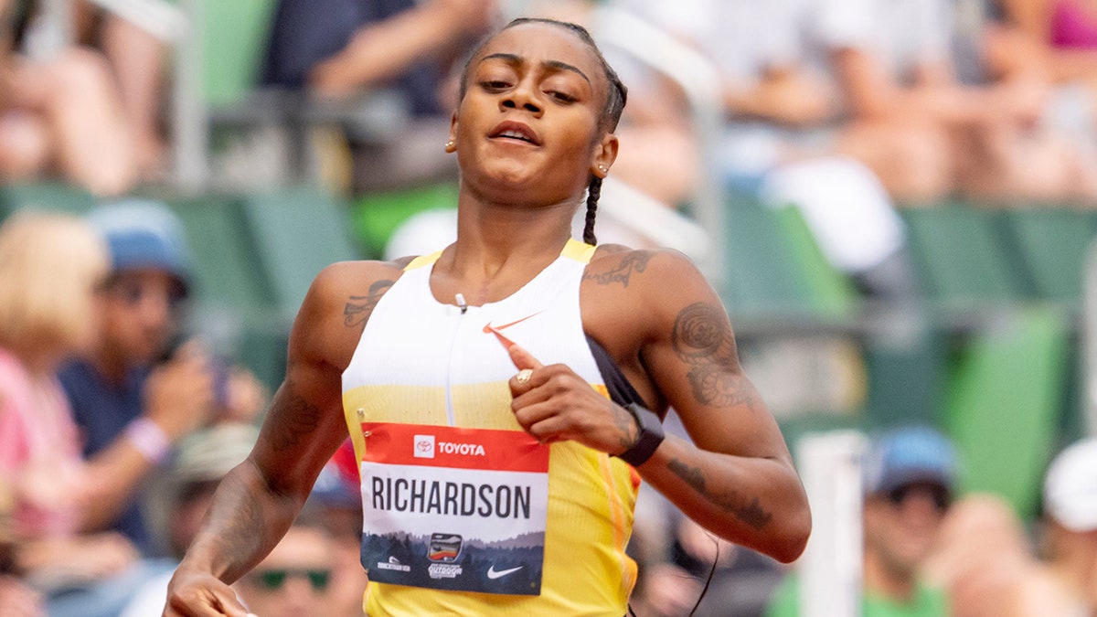 Sha'Carri Richardson runs on track