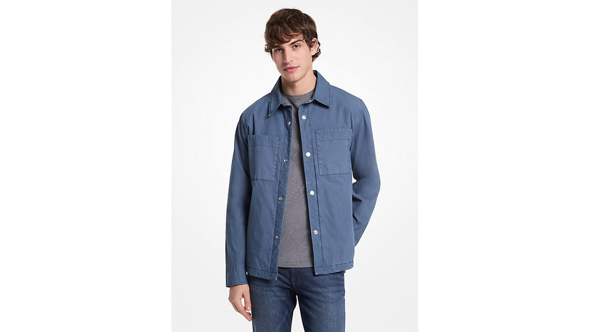This poplin shacket is just what the season ordered.