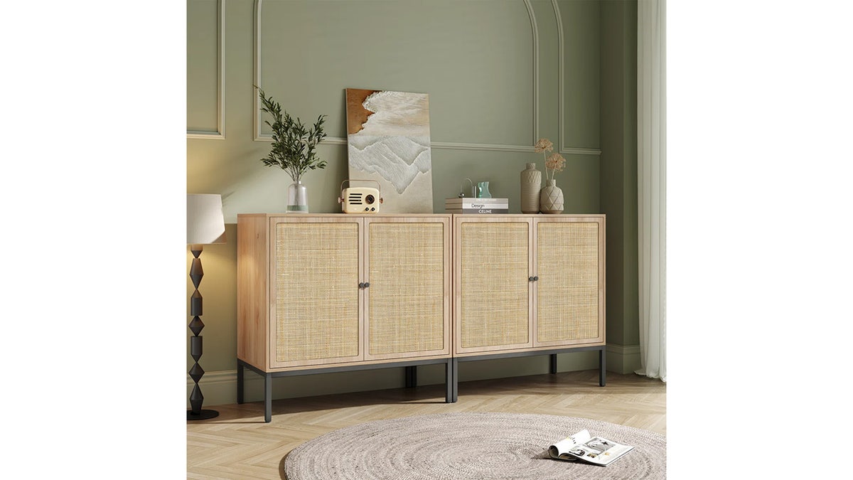 This sideboard brings a coastal vibe to any space. 