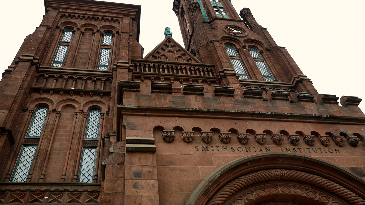 A photo showing the exterior of the Smithsonian Institution building in the National Mall.