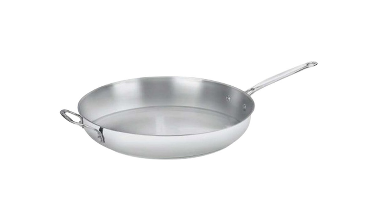 Add stainless steel frying pan to kitchen cooking tools.