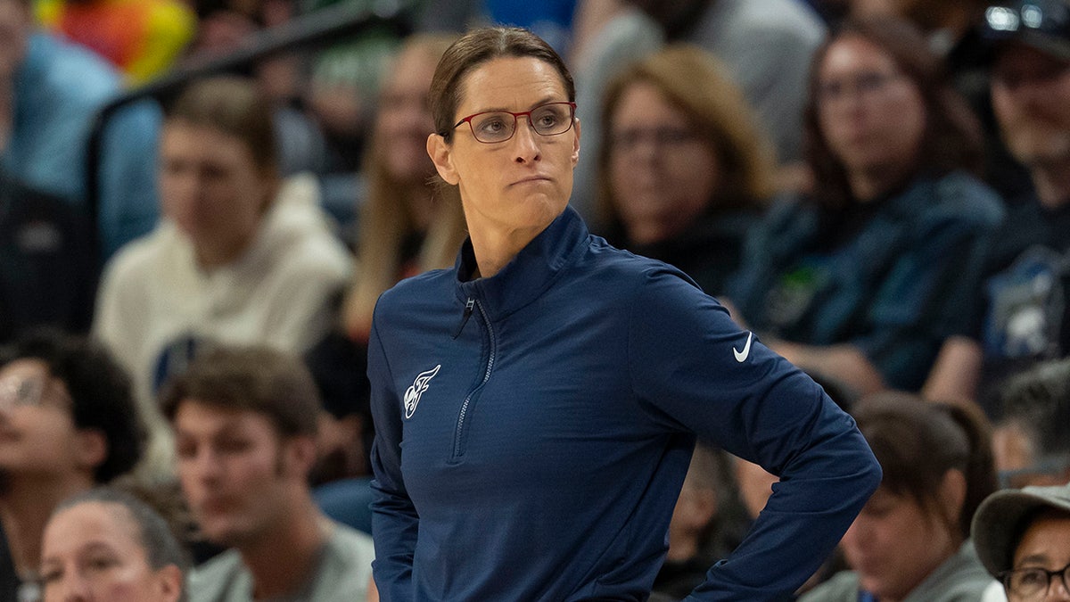 Stephanie White coaches an Indiana Fever game