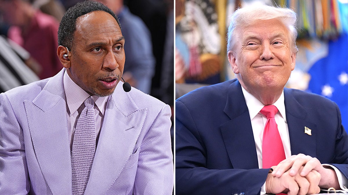 Stephen A. Smith and President Donald Trump.