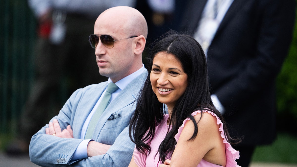 stephen-katie-miller-easter-wh Stephen Miller's wife, Katie Dogo, starts a new podcast after leaving the consultant role