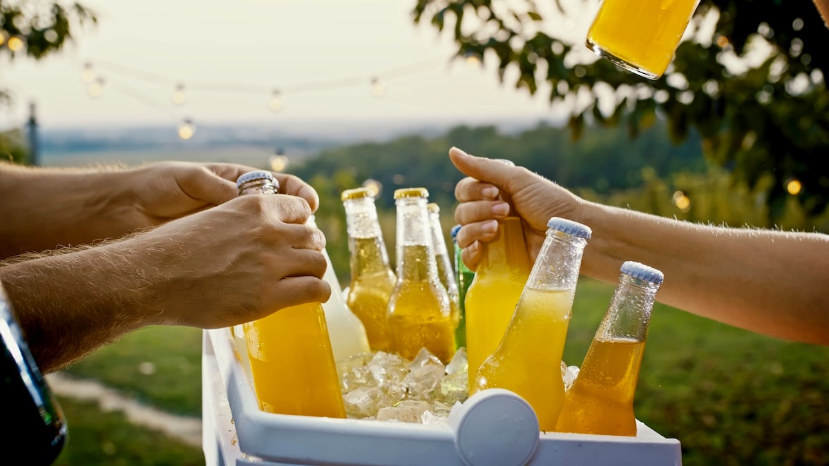 drinks in cooler