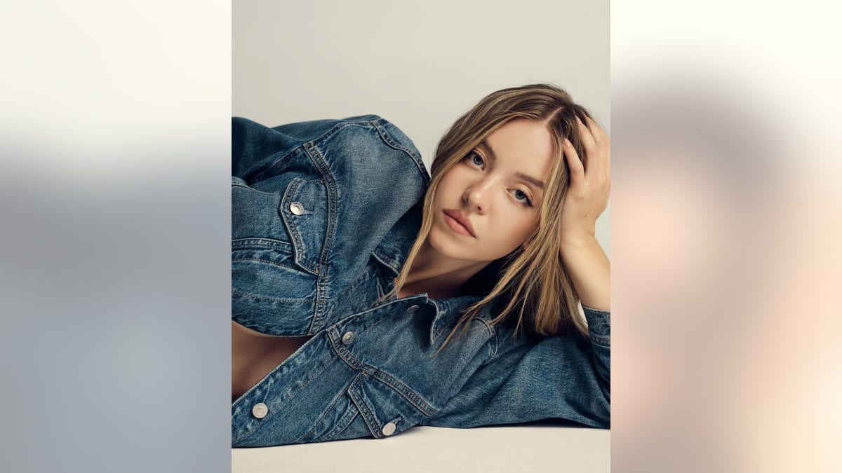 Sydney Sweeney in a jeans jacket