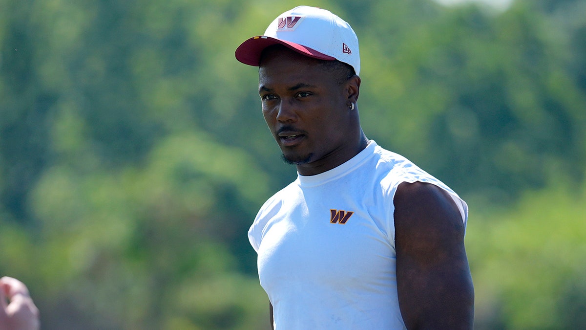 Terry McLaurin looks on