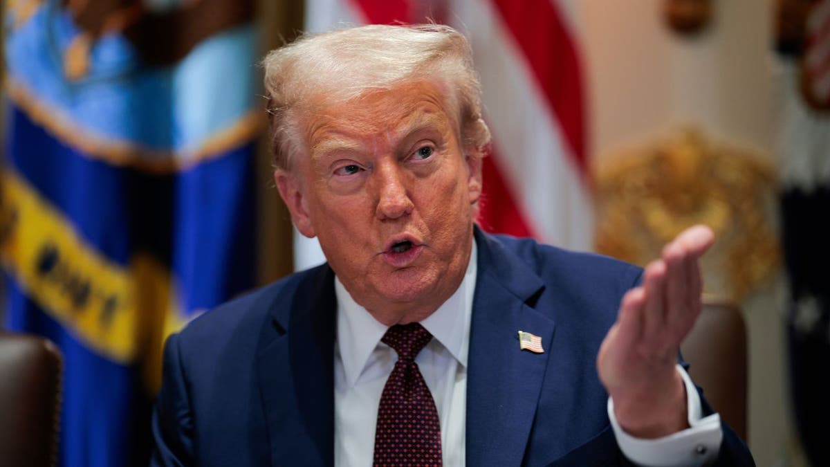 Trump speaks at a Cabinet meeting