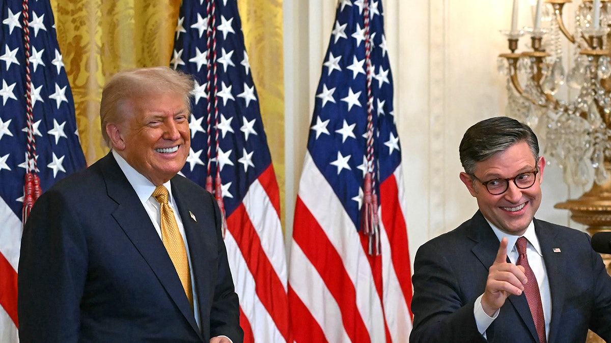Speaker Mike Johnson and President Donald Trump