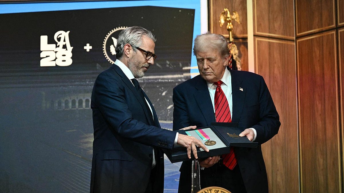 Trump with medals