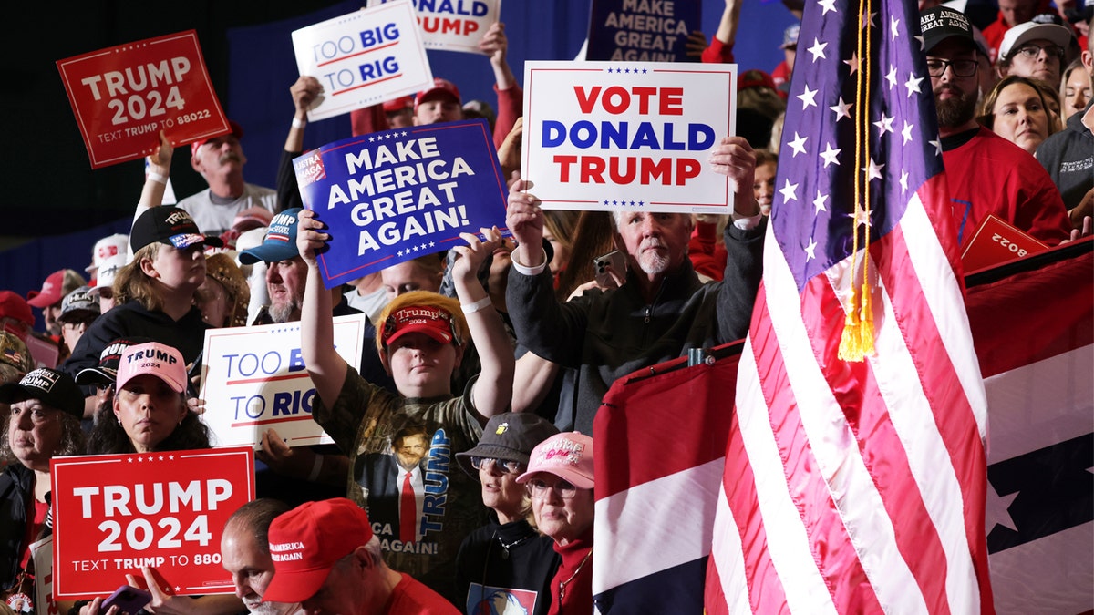 Trump supporters at rally