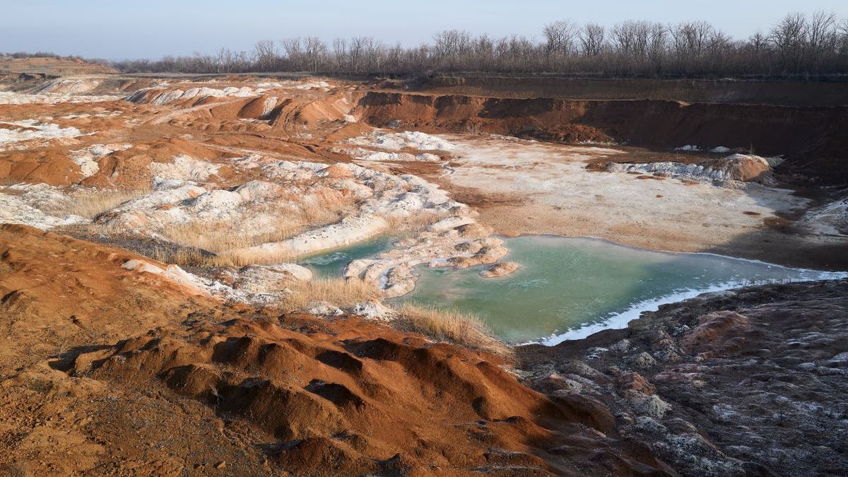 A mine pit in Ukraine, one of many that makes up the country's rare earth minerals