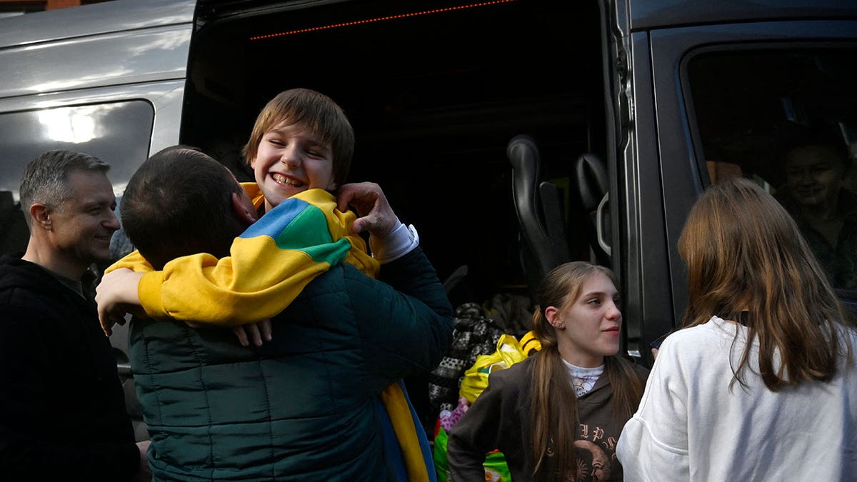 Ukrainian children reunited with family