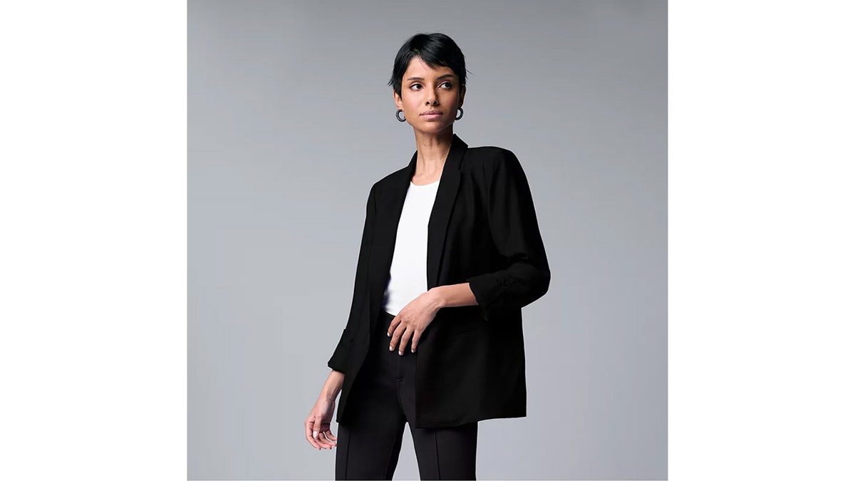 Wear this blazer over your t-shirt for a classic fall look.
