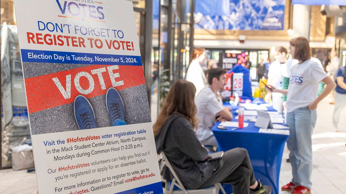 Hofstra University students getting the youth vote