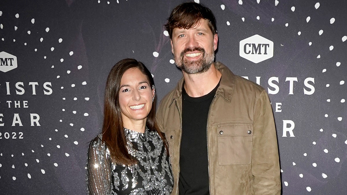 Walker Hayes and his wife Laney at the 2022 CMT Artists Of The Year awards.