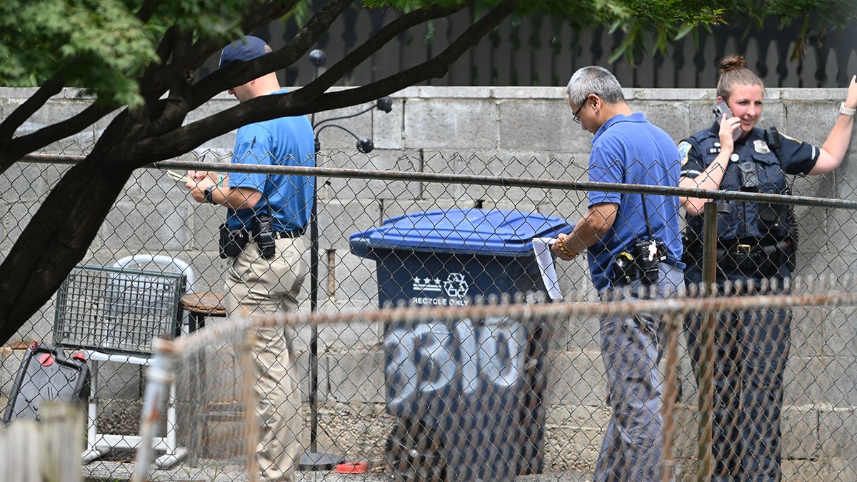 Police investigate a shooting in Washington DC