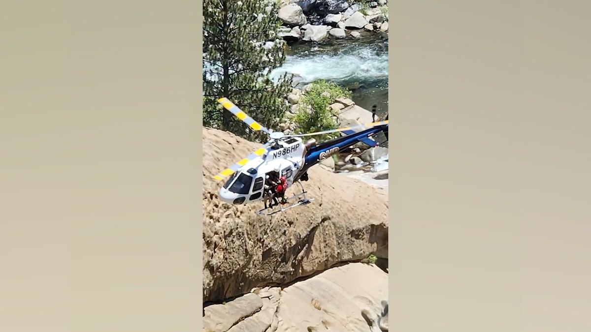 A 46-year-old man rescued by helicopter 