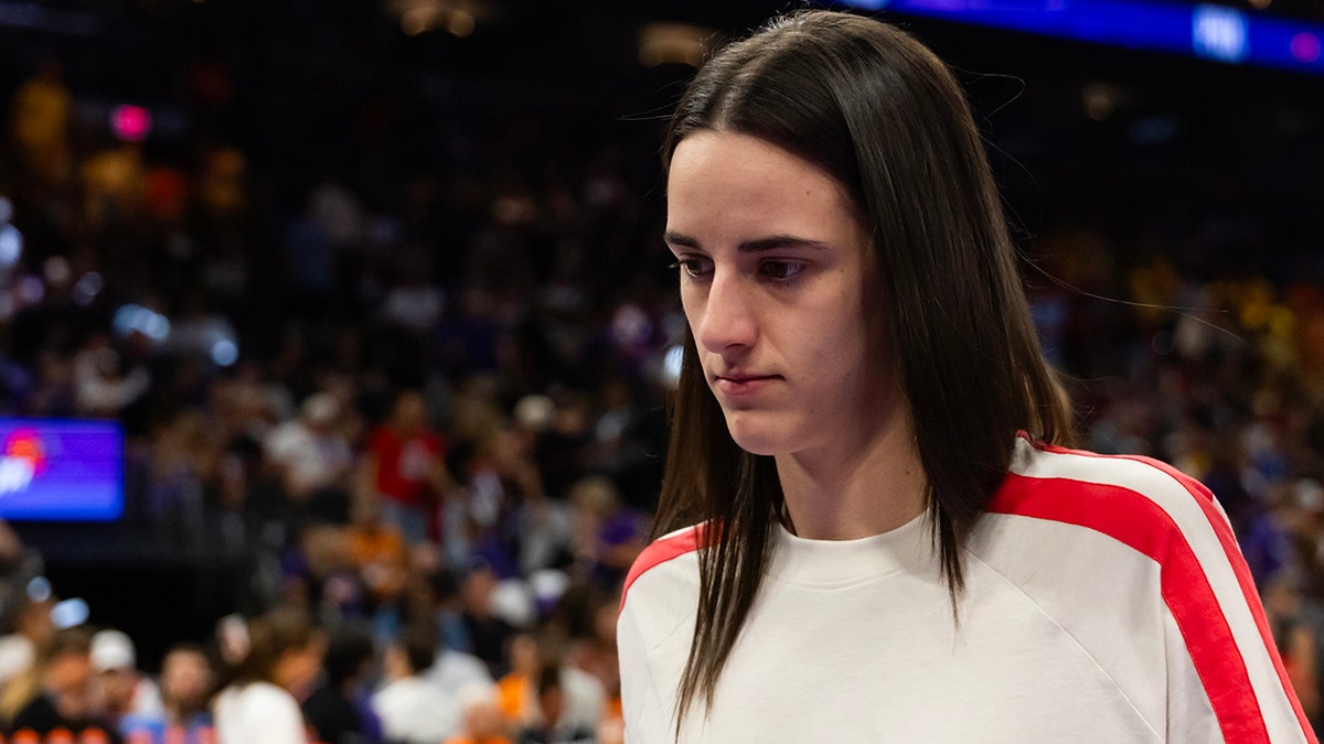 Caitlin Clark somber