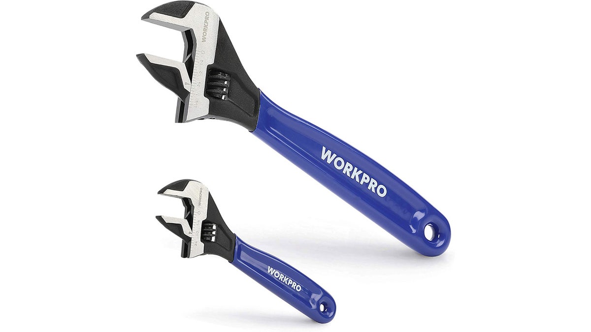 Loosen and tighten nuts and bolts with an adjustable wrench. 