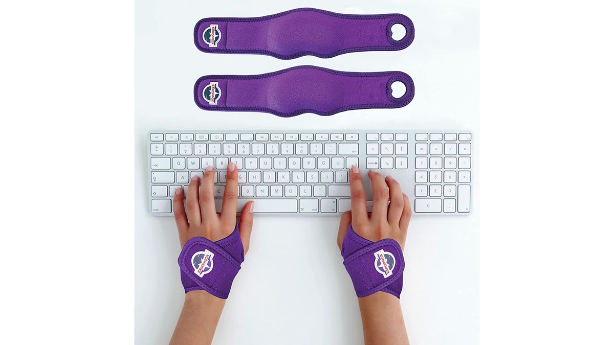 Keep your wrists comfortable while you type.