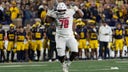 New Mexico lineman flees from Michigan defender after brief skirmish