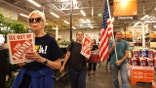 Anti-Ice protesters inside a Home Depot