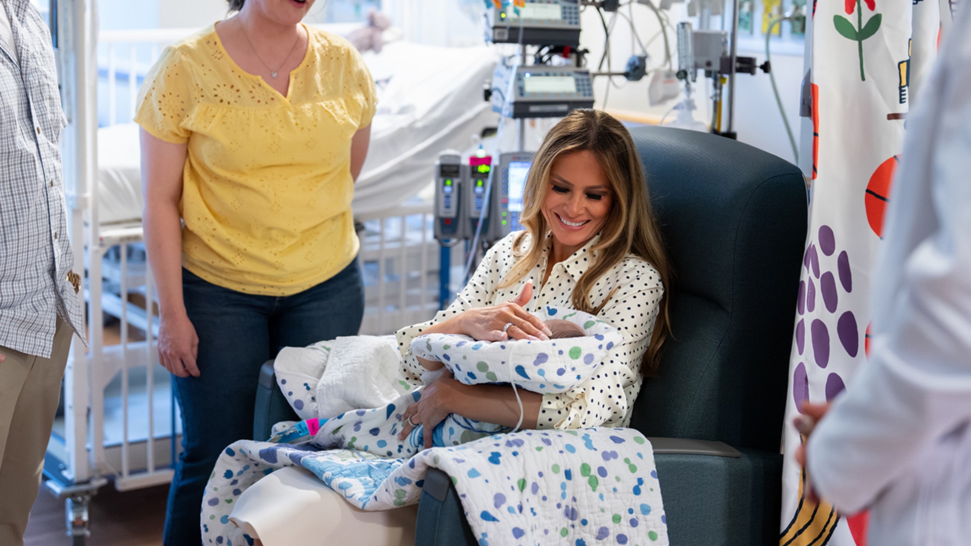 First Lady Melania Trump visits hospital