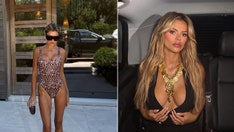 Brooks Nader heats up Saint-Tropez with leopard-print swimsuit, sheer dresses