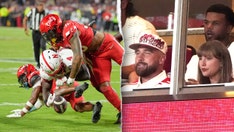 Travis Kelce, Taylor Swift make first public appearance as newly engaged couple at Cincinnati-Nebraska game