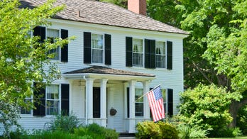 Celebrate in red, white and blue with Labor Day decor and flags