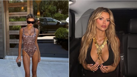 Brooks Nader heats up Saint-Tropez with leopard-print swimsuit, sheer dresses