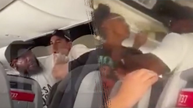 Video shows violent confrontation on flight as passengers scream for police