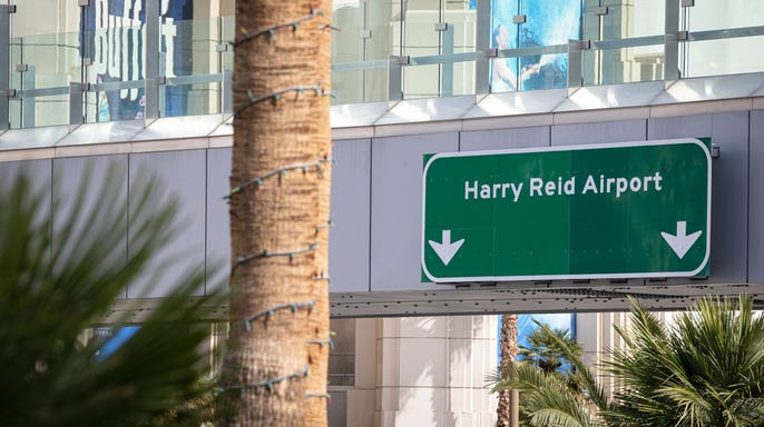 harry reid airport visitors decline