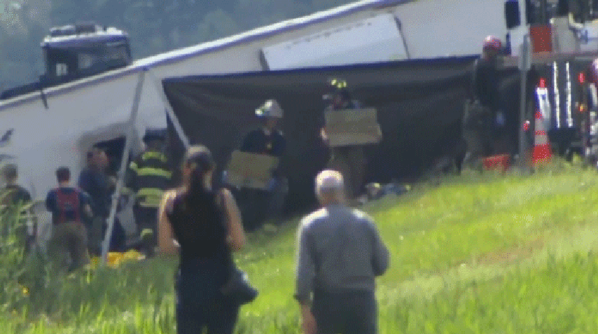 At least 5 dead, 24 injured in New York tour bus crash