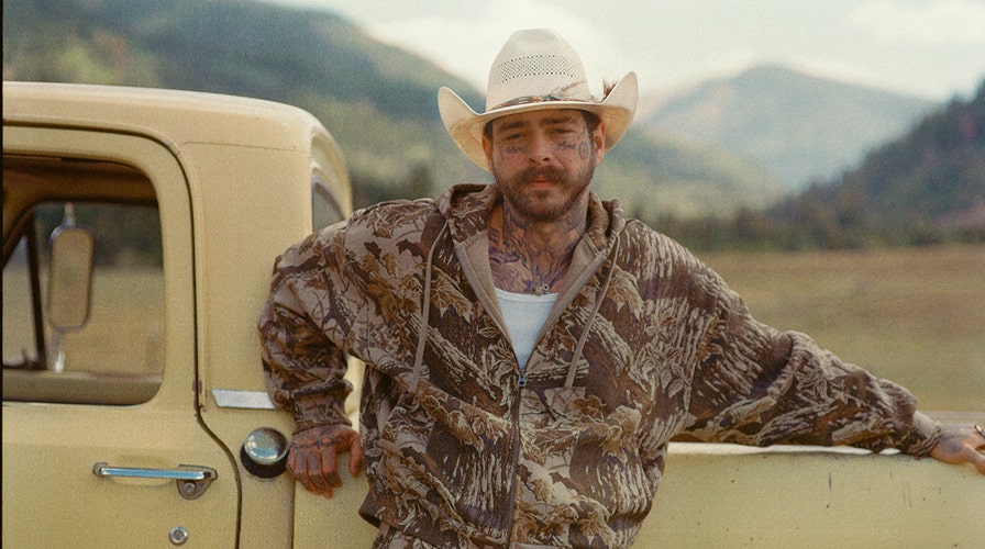 Post Malone rides on horseback in a new SKIMS ad
