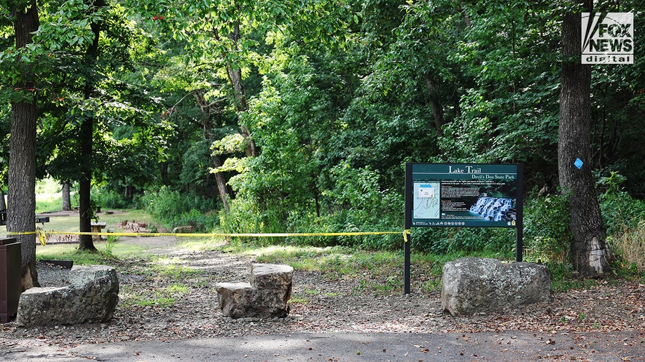 Murder scene at Arkansas park blocked off with caution tape