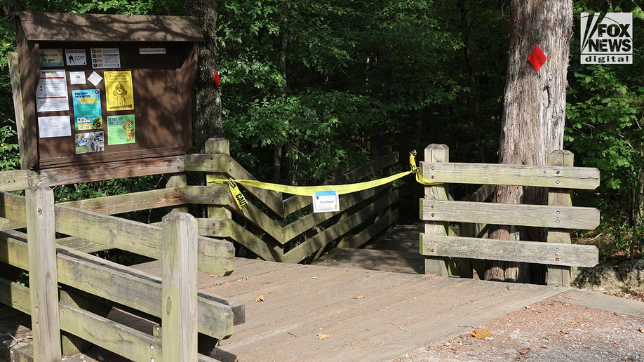 Murder scene at Arkansas park blocked off with caution tape