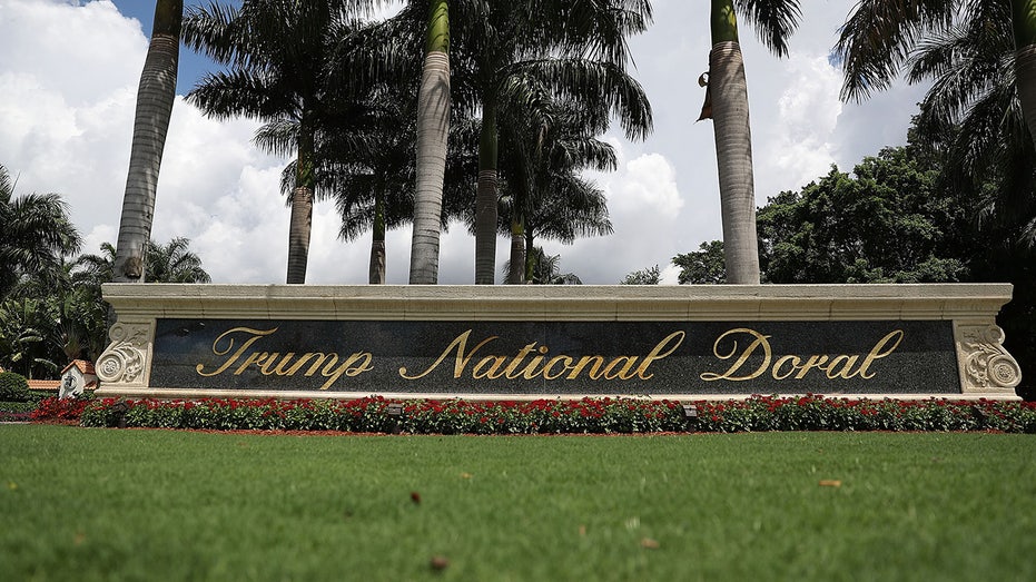 Trump National Doral sign outside resort