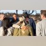 first lady melania hugging california fires