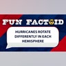 Hurricanes rotate differently in each hemisphere