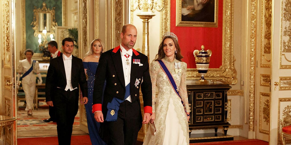 Kate Middleton stuns in glittering tiara moment for Trump's state visit at  Windsor Castle